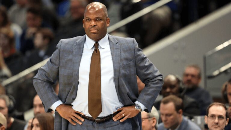 DALLAS, TEXAS - MARCH 08:  Head coach Nate McMillan of the Indiana Pacers during play against the Dallas Mavericks at American Airlines Center on March 08, 2020 in Dallas, Texas.  NOTE TO USER: User expressly acknowledges and agrees that, by downloading and or using this photograph, User is consenting to the terms and conditions of the Getty Images License Agreement. (Photo by Ronald Martinez/Getty Images)