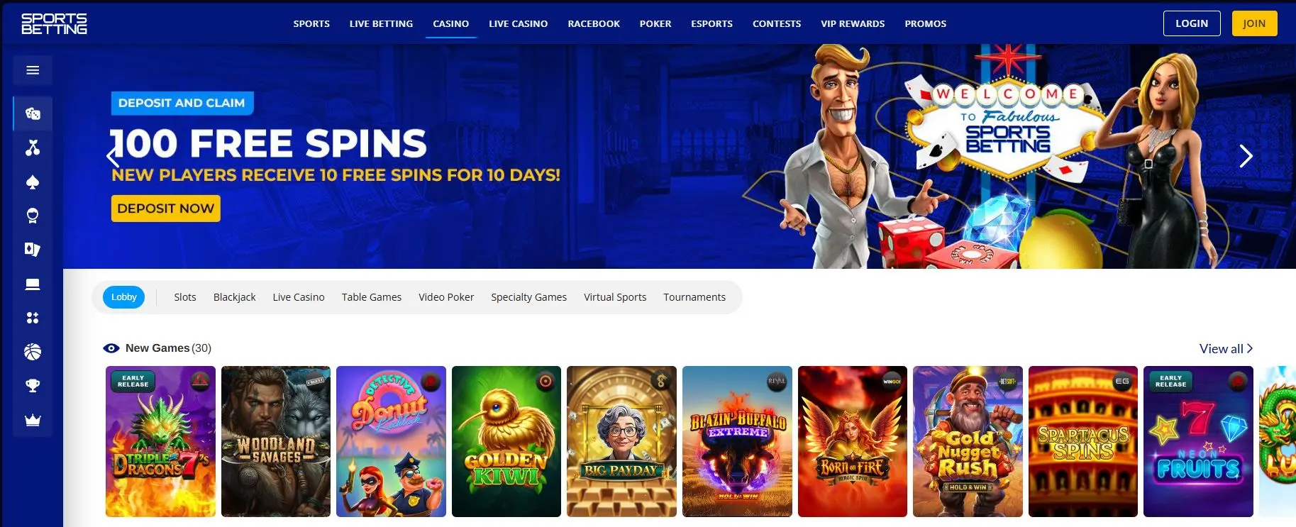 SportsBetting Casino page