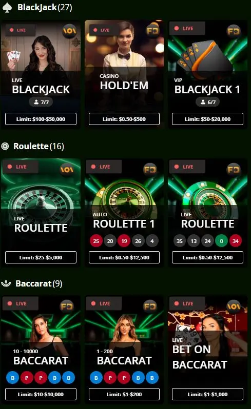 Wild Casino Live Casino